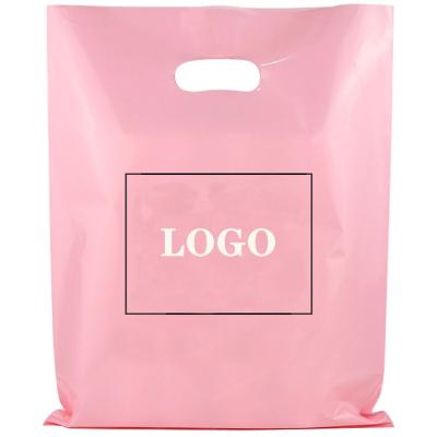 China Recyclable Wholesale Die Cut Customizable Handle LDPE Reusable Packaging Shopping Bag for sale