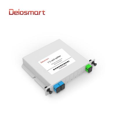 China FTTX China Supplier Delosmart GFC1025050SU 1*2 Card Insert Fiber Splitter With Split Ratio SC/UPC EPON/GPON/FTTX Connectors for sale