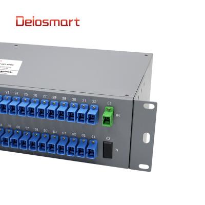 China FTTX China Supplier Delosmart GFC1640000SU 1*64 Card Insert Fiber Splitter With Split Ratio SC/UPC EPON/GPON/FTTX Connectors for sale