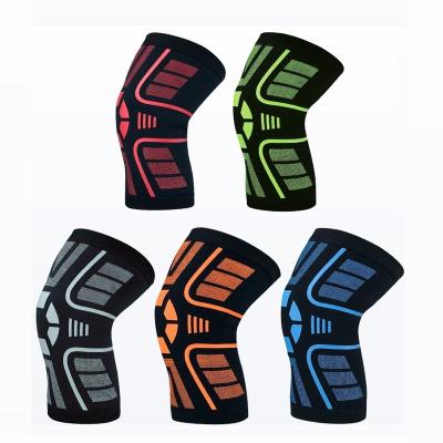 China Custom Logo Compression Knitted Breathable Knee Support Brace Sleeve Universal Compression Sleeve for sale