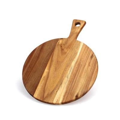 China Kitchen disposable natural eco-friendly acacia wood cutting plates advertised hardwood pizza skin wooden cutting board for sale