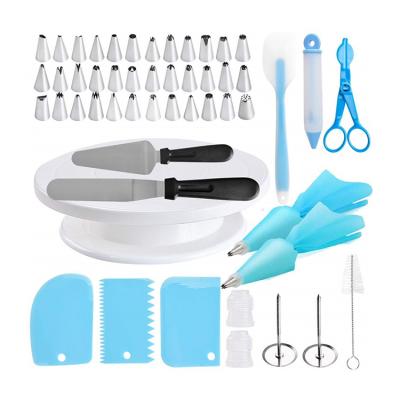 China 52pcs Gifts Stainless Steel Silicone Plastic Cake Tools and Accessories Cake Decorating Tools for sale