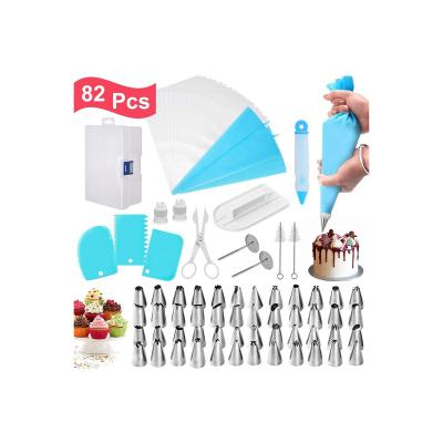 China Gifts 82pcs Stainless Steel Baking Tools Cake Decorating Set Decorated Tools for sale