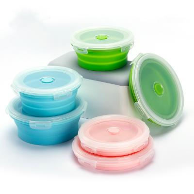 China Sustainable Reusable Multiple Color Food Container 500ml 800ml Silicone Food Storage Containers for sale