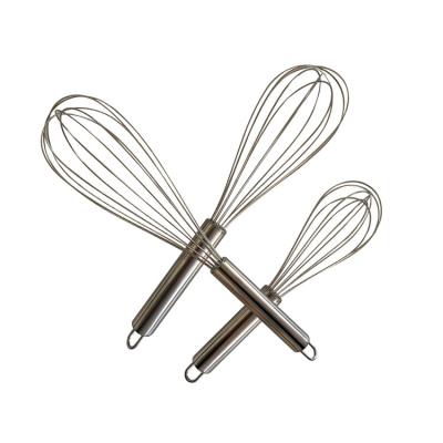 China Viable apply to dessert store and bakery 8 inch silver egg beater stainless steel for sale