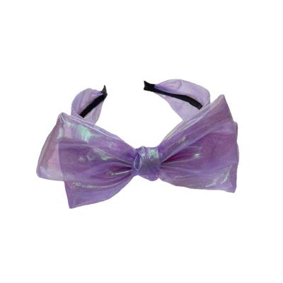 China Mesh Bow Headband Fashion Daily Wear Girls Cool Knotted Hair Headband for sale