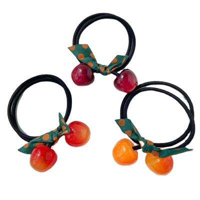 China Daily Wear Factory Wholesale Acrylic Cherry Hair Ring Hair Ring Hair Rope Hair Accessories Girl and Woman for sale