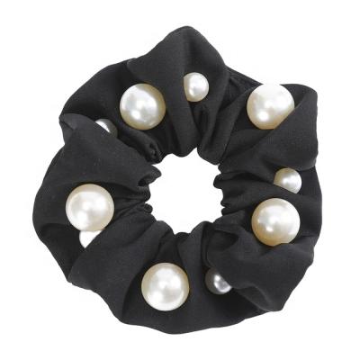 China Daily Wear Hair Bands Shapes Style With White Pearls Headband Scrunchie Hair Accessories For Girls Women for sale