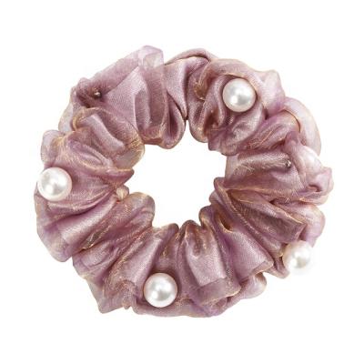 China Daily Hot Sales Women Wear Elastic Hair Band Women Hairband Chiffon Rubber Scrunchie Hair Band Scrunchie For Women Hair Accessories for sale