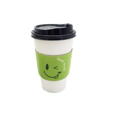 China Biodegradable Custom Reusable Isolator Shrink Disposable Black Color 6oz Sleeve Paper Cup for sale