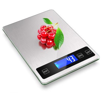 China Household Weighing Amazon Hot Sale Tempered Glass USB Food Kitchen Digital Charging Scales 10kg for sale