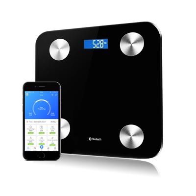 China Popular Bluetooth 180kg Design Weight Bathroom Glass Included Battery Digital Personal Body Fat Scale for sale