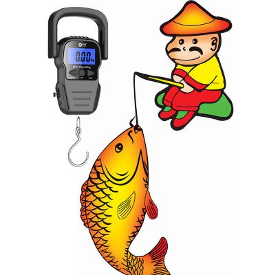 China ABS Fishing Products Waterproof Large LCD Fish Postal Hanging Hook Ladder With 1.6m Ruler for sale