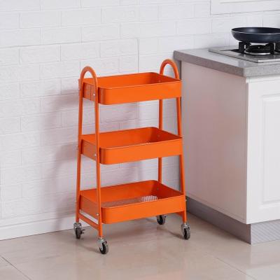 China Mesh Kitchen Island Kitchen Storage Cabinet Trolley Steel Trolley With Wheel for sale