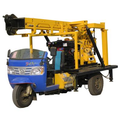 China Tricycle Mounted Water Well Drilling Rig Hydraulic Rotary Rock Boring Machine For Sale for sale