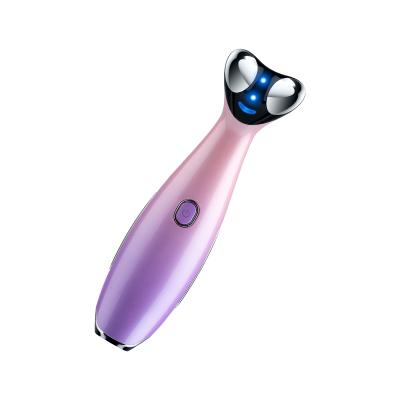 China Wrinkle Remover Face Beauty Equipment Eye Massager Pen Heating Vibrating Rf Color Light Skin Rejuvenation Eye Massager Stick for sale