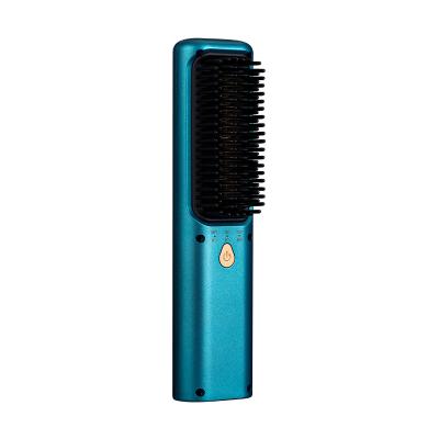 China Hot Straight Curly Hair Rise Multi Functional Copper For Women Men Comb Hair Straightener Electric Heating Portable Brush for sale