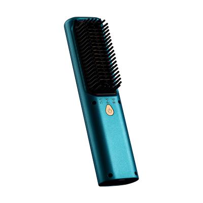 China Type-C 2022 Straight Curly Hair PTC Temperature Stable Cordless Straight Ceramic Plate Battery Comb High Capacity Hair Straightening Hair Dryer Comb for sale