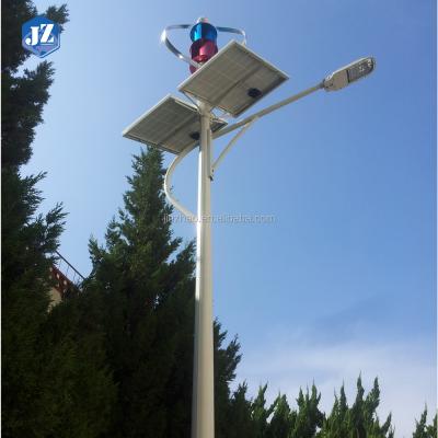 China Aluminum Alloy 7M High Power Super Shine Wind Solar Hybrid Street LED Lights for Tropical Areas for sale