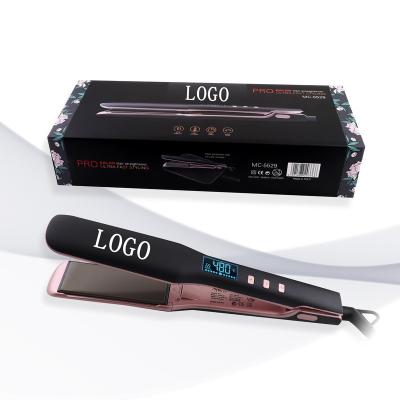 China 2021 Max Temperature LCD Display Multifunctional Hair Straightener Hair Straightener Barber Hair Straightener for sale