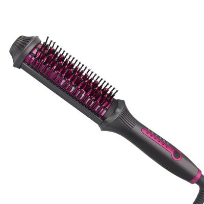 China Comfortable Brush Hair Straightener With Comb Professional Hair Straightener Brush With Removable Comb for sale