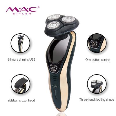 China Professional Triple Blade 3 3 In 1 Direction Cordless Electric Shaver Men Trimmer 3D Floating Trimming System for sale