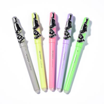 China Normal Promotional School Pens 0.5mm Heat Erasable Pens With Multicolor Gel Ink Kawaii Clip For Kids for sale