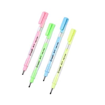 China Eraser with Pen Style Maker Price Customized Pencil Eraser Rubber with Pen Style For Kids Drawing Art Mechanical Knock Type for sale