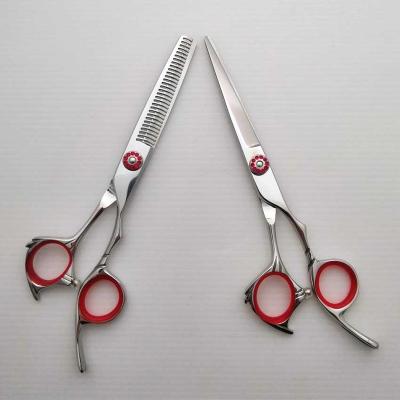 China Professional Hair Thinning Scissors 440C Steel Scissors Cutting Thinning Scissors Set 6 Inch for sale