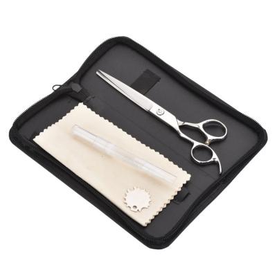 China 2 Pcs Professional Synthetic Hair Scissors Case Stylist Barber Scissors Leather Tool Case for sale