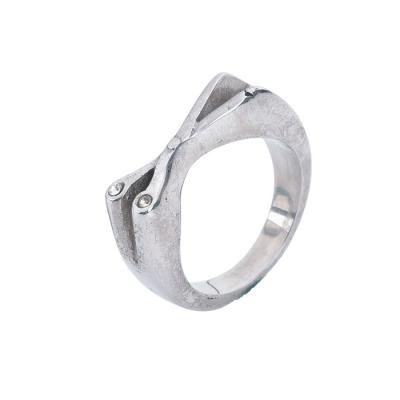 China Office / Career Barber Jewelry 316L Stainless Steel Scissors Ring for sale