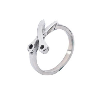 China Office / Career Barber Jewelry 316L Stainless Steel Scissors Ring for sale