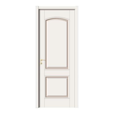 China Waterproof wooden door paintless design makes life close to nature the interior door with simple and elegant biometric lock for sale