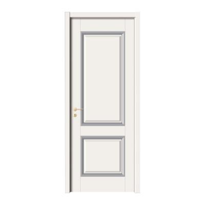 China Waterproof wooden door paintless design makes life close to nature the interior door with simple and elegant biometric lock for sale