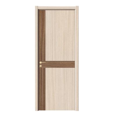 China Modern wooden door paintless design makes living close to nature interior door with simple and elegant biometric lock for sale