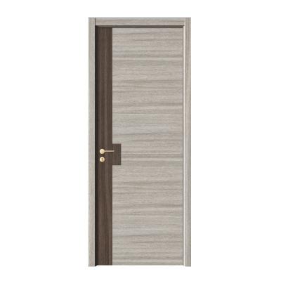 China Waterproof wooden door paintless design makes life close to nature the interior door with simple and elegant biometric lock for sale