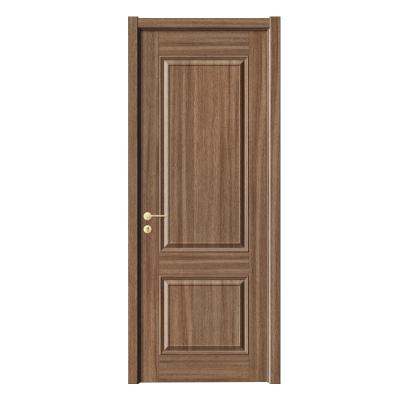 China Waterproof wooden door paintless design makes life close to nature the interior door with simple and elegant biometric lock for sale