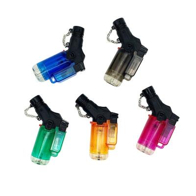 China Custom Hot Selling Butane Refillable Cigar Gas Refillable Small Windproof Kitchen Scorch Lighter Jet Torch Lighters Jet Flame Gun for sale