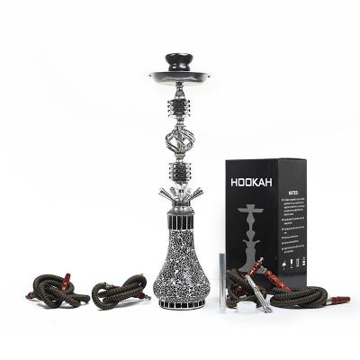 China New Arabic Hookah Set Design Customization Double And Four Hose Water Arabic Hookah Shisha Set High Quality Glass Smoking Hookah Chicha Narguile for sale