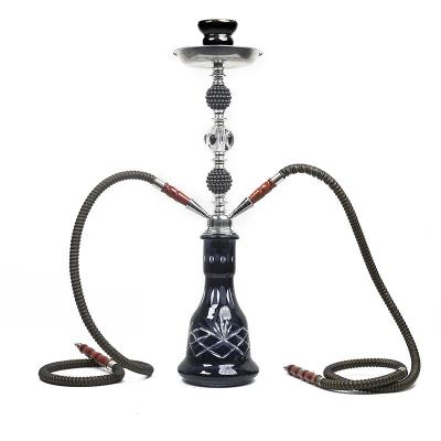 China New Set Arabic Customization Hookah Glass Shisha Hookah Set Double Hose Four Hose Smoking Water High Quality Nargile Accessories Chicha for sale