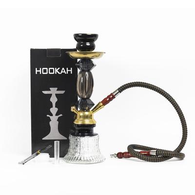 China New Small Arabic Portable Hot Sale Arabic Single Hose Set Hookah Chicha Glass Hookah Set KTV Bar Gift Smoking Nargile Shisha Chicha for sale