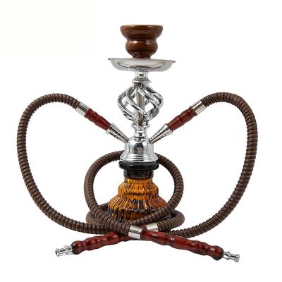 China Arabic Hot Cheap Wholesale Customization Glass Hookah Set Fizzing Portable Shisha Hubbly Hookah Shisha With 2 Hose Smoking Hookah for sale