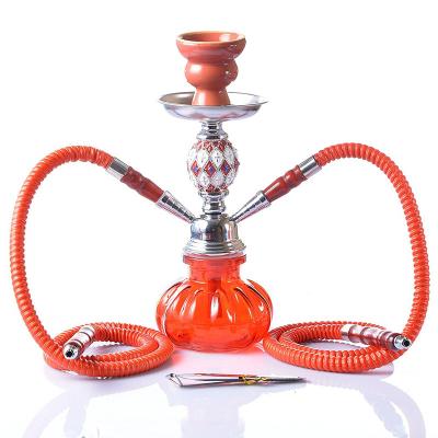 China Hot Sale Arabic Glass Customization Hookah Set Hookah Chicha Set High Quality Portable Hookah Shisha Double Hose Hubble-bubble for sale