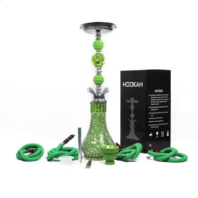 China Wholesale High Quality Arabic Shisha Bar Glass KTV Smoking Set Middle Size Pipe Hookah Arabic Hookah Set Four Chicha Nargile for sale