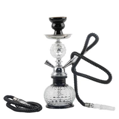 China Portable Arabic Shisha Narguile Smoking Accessories Mini Glass Hookah Shisha Set Double Hose Amazon Hookah Set Arabic Hot Selling Customization New for sale