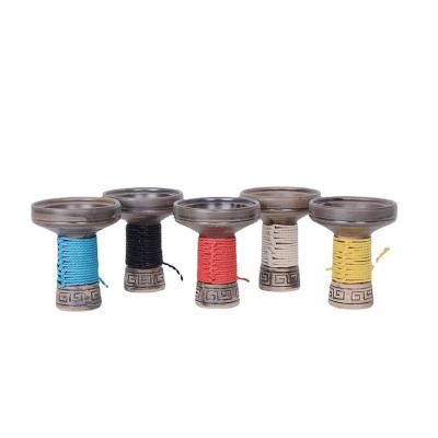 China Wholesale Hot Pot Eco-friendly New Ceramic Shisha Clay Pot Smoking Accessories Multi Colors Hookah Bowl Smoking Head Pot for sale