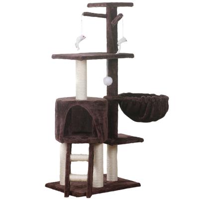 China Mulit Viable Comfy Layers Shape Safe Wholesale Jumping Platform Toy Cat Tree Wood for sale