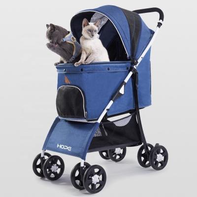 China High Quality Folding Small Animals Four Four Easy Customized Strollers Pet Carrier Stroller For Large Dogs for sale