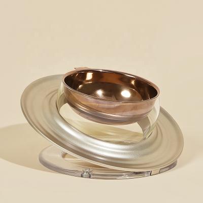 China Sustainable Plant Make Popular Planet Meow Dry Wet Separation Stainless Steel Cat Food Basin Bowl for sale