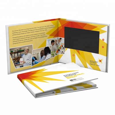 China Europe Customized LCD Video Brochure Card / LCD Video Greeting Card for sale